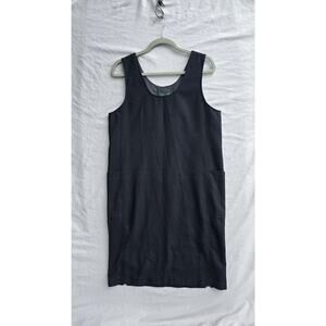 Harve Benard Dress Womens 10 Black Sleeveless Wool Shift Pockets Lined Workwear